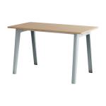 Bureau en ch�ne �co - certifi� 130 x 70 cm pi�tements bleu p�le new modern - tiptoe