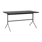 Bureau gris en bois de pin fonc� 150 x 75 cm kip - normann copenhagen