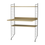 Bureau modulable en ch�ne et acier noir 80 x 115 x 58 cm combinaison h - string furniture