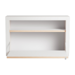 Bureau mural en bouleau teint� blanc 80x50x20cm fl�pps box - ambivalenz