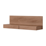 Bureau mural rectangulaire avec tiroirs en noyer 130cm tana - new works