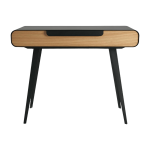 Bureau noir en bois et m�tal kapriss - resistub