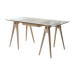 Bureau en verre et ch�ne arco - design house stockholm