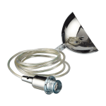 C�ble transparent et gris chrom� e14 gloria - belid