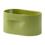 Cache - pot de fleurs en argile vert 13cm ridge - muuto