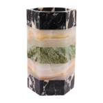 Cache - pot en marbre et onyx 15x25cm emma antique - studio ga�a