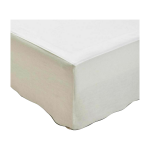 Cache sommier beige clair et bourdon noir 140 x 200 cm carlina - madura