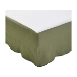 Cache sommier kaki et bourdon noir 140 x 200 cm carlina - madura