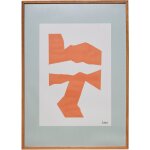 Cadre en ch�ne et affiche orange 50x70cm focal - h�bsch