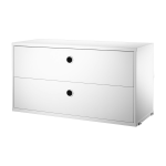 Caisson 2 tiroirs en bois blanc 78 x 30 x 42 cm - string furniture