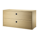 Caisson 2 tiroirs en ch�ne 78 x 30 x 42 cm - string furniture