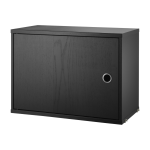 Caisson en bois noir avec porte battante - string furniture
