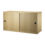Caisson en ch�ne 2 portes coulissantes 78 x 30 x 42 cm - string furniture