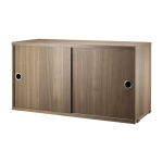 Caisson en noyer 2 portes coulissantes 78 x 30 x 42 cm - string furniture