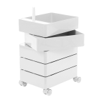 Caisson sur roulettes 5 tiroirs blanc 360� container - magis