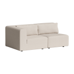 Canap� 2 places avec un accoudoir beige ivoire 185x105cm bridge - tiptoe