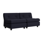 Canap� 2 places coque anthracite et tissu bleu rouge amanta - hay