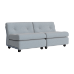 Canap� 2 places coque bleu et tissu bleu amanta - hay