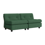 Canap� 2 places coque verte et tissu vert bouteille amanta - hay