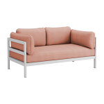 Canap� 2 places en m�tal gris austral et tissu rose chin� easy - tiptoe
