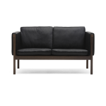 Canap� 2 places en noyer huil� et assise en cuir thor 301 137cm ch162 - carl hansen & s�n