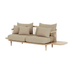 Canap� 2 places avec plateaux en ch�ne huil� blanc sc3 fly - &tradition