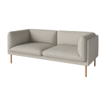 Canap� 2 places tissu sand nantes et ch�ne huil� paste - bolia