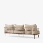 Canap� 3 places en ch�ne beige 240 x 80 x 70 cm sc12 fly - &tradition