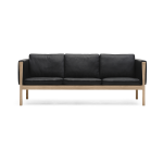 Canap� 3 places en ch�ne huil� et assise en cuir thor 301 195cm ch163 - carl hansen & s�n