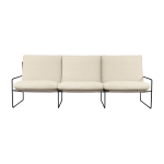 Canap� 3 places d'ext�rieur en acier noir et tissu beige 233x85x79cm desert 1 - ferm living