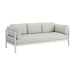 Canap� 3 places en m�tal gris austral et tissu gris chin� easy - tiptoe