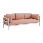 Canap� 3 places en m�tal gris austral et tissu rose chin� easy - tiptoe