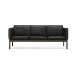 Canap� 3 places en noyer huil� et assise en cuir thor 301 195cm ch163 - carl hansen & s�n