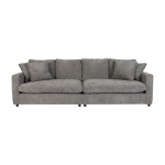 Canap� 3 places en polyester et m�lange de lin grey soft 266cm sense - zuiver