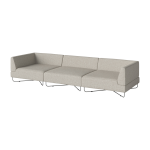 Canap� 3 places en tissu beige sable nantes pi�tement acier orlando - bolia
