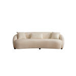 Canap� 3 places en tissu boucl� cr�me napoli - home design