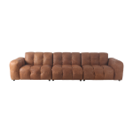 Canap� 4, 5 places en cuir cognac hackman - dutchbone