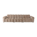 Canap� 4, 5 places en velours beige hackman - dutchbone