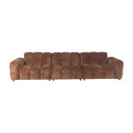 Canap� 4, 5 places en velours cognac hackman - dutchbone