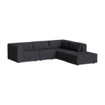 Canap� d'angle 4 � 5 places avec coussins gris ardoise 290x265cm bridge - tiptoe