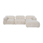 Canap� d'angle droit en tissu beige 95x288x75cm bubble - home design