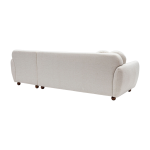 Canap� d'angle droit en tissu blanc 273x93x86cm eddy - home design