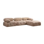 Canap� d'angle droit en tissu cappuccino 95x288x75cm bubble - home design