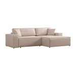 Canap� d'angle droit en tissu �cru 260x170x78cm pirlo - home design
