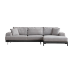 Canap� d'angle droit en tissu gris 280x98x78cm eti - home design