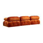 Canap� d'angle droit en tissu orange 95x288x75cm bubble - home design