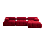 Canap� d'angle droit en tissu rouge 95x288x75cm bubble - home design