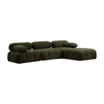 Canap� d'angle droit en tissu vert 95x288x75cm bubble - home design