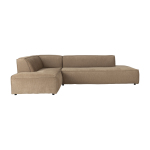 Canap� d'angle gauche en polyester c�tel� caramel 308x188cm fat freddy - zuiver
