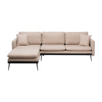 Canap� d'angle gauche en tissu beige 245x180x43cm reya - home design